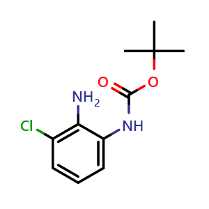 Chemical structure of tert-Butyl 2-amino-3-chlorophenylcarbamate , CAS 954238-81-4, AChemBlock O34472