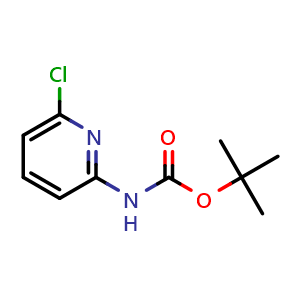 Chemical structure of tert-Butyl 6-chloropyridin-2-ylcarbamate , CAS 159603-71-1, AChemBlock O34488