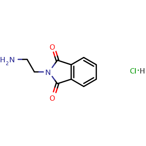 Chemical structure of 2-(2-Aminoethyl)isoindoline-1,3-dione hydrochloride , CAS 30250-67-0, AChemBlock O34491
