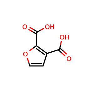 Chemical structure of Furan-2,3-dicarboxylic acid , CAS 4282-24-0, AChemBlock O34506