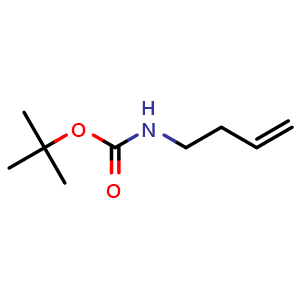 Chemical structure of tert-Butyl but-3-enylcarbamate , CAS 156731-40-7, AChemBlock O34508
