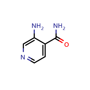 Chemical structure of 3-Aminoisonicotinamide , CAS 64188-97-2, AChemBlock O34515