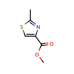 Chemical structure of Methyl 2-methylthiazole-4-carboxylate , CAS 6436-60-8, AChemBlock O34523