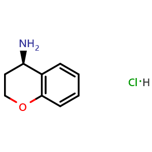Chemical structure of (R)-3,4-Dihydro-2H-chromen-4-amine hydrochloride , CAS 730980-59-3, AChemBlock O34575