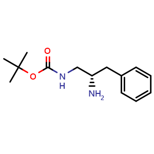 Chemical structure of (S)-(2-Amino-3-phenyl-propyl)-carbamic acid tert-butyl ester , CAS 167298-44-4, AChemBlock O34580