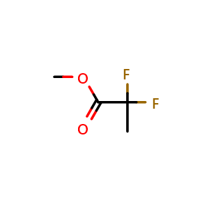 Chemical structure of Methyl 2,2-difluoropropanoate , CAS 38650-84-9, AChemBlock O34592
