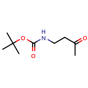 Chemical structure of tert-Butyl 3-oxobutylcarbamate , CAS 54614-95-8, AChemBlock O34595