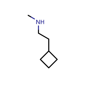 Chemical structure of N-Methyl cyclobutaneethanamine , CAS 1365939-73-6, AChemBlock P34701