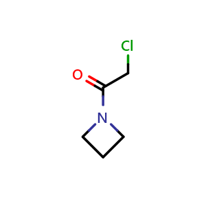 Chemical structure of 1-(1-Azetidinyl)-2-chloro-ethanone , CAS 63177-41-3, AChemBlock P34713