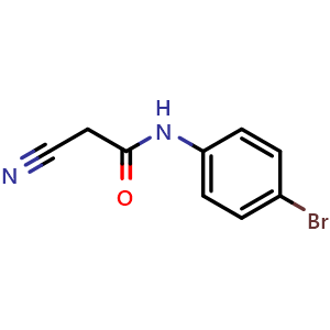 Chemical structure of 2-Cyano-N-(4-bromophenyl)-acetamide , CAS 24522-26-7, AChemBlock P34725