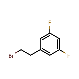 Chemical structure of 3,5-Difluorophenethyl bromide , CAS 958027-90-2, AChemBlock P34811