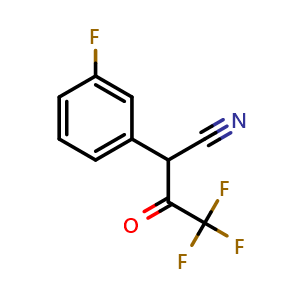 Chemical structure of 3-Fluoro-a-trifluoroacetyl-benzeneacetonitrile , CAS 954238-37-0, AChemBlock P34832