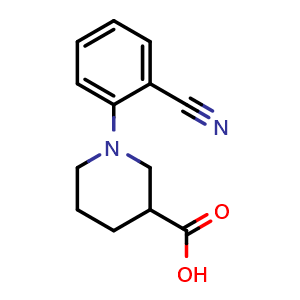 1-(2-Cyanophenyl)-3-piperidinecarboxylic acid
