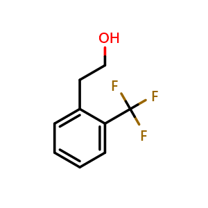 Chemical structure of 2-(Trifluoromethyl)phenethyl alcohol , CAS 94022-96-5, AChemBlock P34953