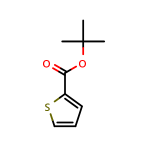 Chemical structure of tert-Butyl thiophene-2-carboxylate , CAS 939-62-8, AChemBlock P34967