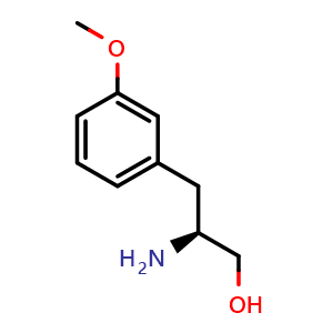 Chemical structure of (S)-b-Amino-3-methoxybenzenepropanol , CAS 938462-27-2, AChemBlock P34979