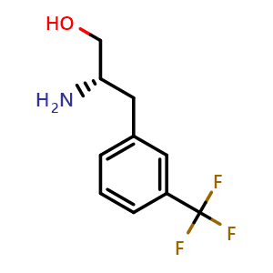 Chemical structure of (S)-b-Amino-3-(trifluoromethyl)benzenepropanol , CAS 938462-26-1, AChemBlock P34980