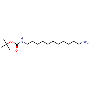 Chemical structure of N-Boc-undecane-1,11-diamine , CAS 937367-26-5, AChemBlock P34995