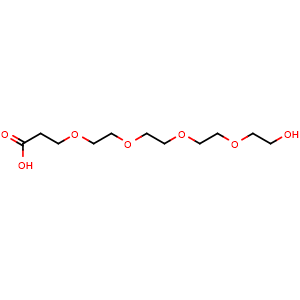 Chemical structure of HO-PEG4-CH2CH2COOH , CAS 937188-59-5, AChemBlock P34997