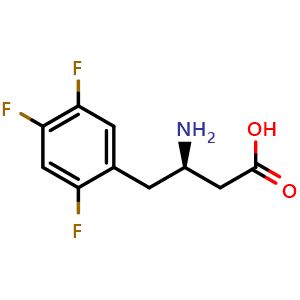 Chemical structure of (R)-3-Amino-4-(2,4,5-trifluorophenyl)butyric acid , CAS 936630-57-8, AChemBlock P34999