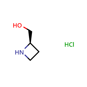 Chemical structure of (R)-2-Azetidinemethanol hydrochloride , CAS 935668-80-7, AChemBlock P35007