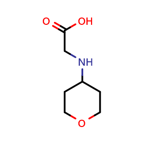 Chemical structure of N-(Tetrahydro-2H-pyran-4-yl)glycine , CAS 933736-93-7, AChemBlock P35022