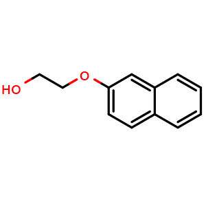 Chemical structure of 2-(Naphthalen-2-yloxy)ethanol , CAS 93-20-9, AChemBlock P35033