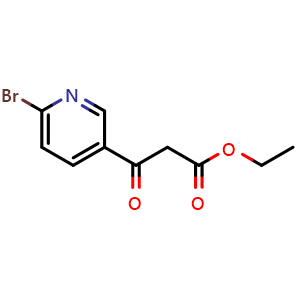 Chemical structure of Ethyl 6-bromo-b-oxo-3-pyridinepropanoate , CAS 916791-37-2, AChemBlock P35103