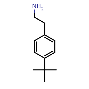 Chemical structure of 2-(4-(tert-butyl)phenyl)ethanamine , CAS 91552-82-8, AChemBlock P35137