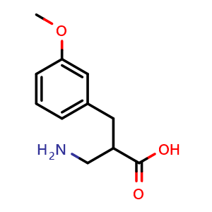 Chemical structure of a-(Aminomethyl)-3-methoxybenzenepropanoic acid , CAS 910443-91-3, AChemBlock P35190