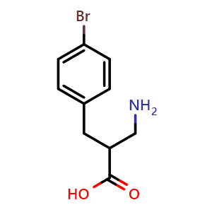 Chemical structure of a-(Aminomethyl)-4-bromobenzenepropanoic acid , CAS 910443-87-7, AChemBlock P35191