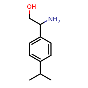 Chemical structure of b-Amino-4-(1-methylethyl)benzeneethanol , CAS 910443-18-4, AChemBlock P35196