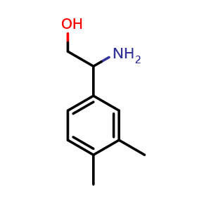 Chemical structure of b-Amino-3,4-dimethylbenzeneethanol , CAS 910443-17-3, AChemBlock P35197