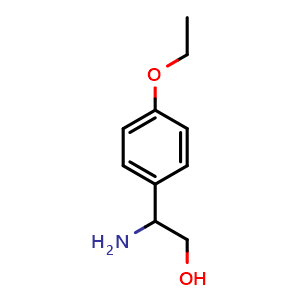 Chemical structure of b-Amino-4-ethoxybenzeneethanol , CAS 910443-08-2, AChemBlock P35199