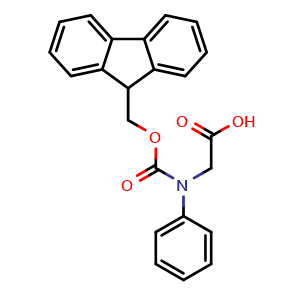 Chemical structure of N-Fmoc-N-phenyl-glycine , CAS 909114-68-7, AChemBlock P35212