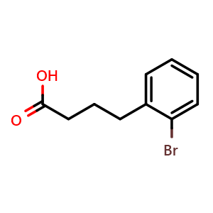 Chemical structure of 2-Bromobenzenebutanoic acid , CAS 90841-47-7, AChemBlock P35220