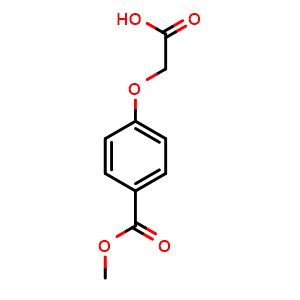 Chemical structure of 4-(Carboxymethoxy)-benzoic acid methyl ester , CAS 90812-66-1, AChemBlock P35225