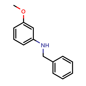 Chemical structure of N-(3-Methoxyphenyl)benzylamine , CAS 90811-55-5, AChemBlock P35226