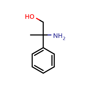 Chemical structure of b-Amino-b-methylbenzeneethanol , CAS 90642-81-2, AChemBlock P35233