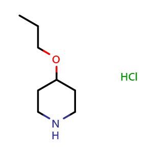 Chemical structure of 4-Propoxy-piperidine hydrochloride , CAS 903891-77-0, AChemBlock P35257