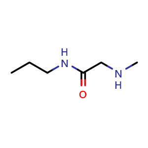 Chemical structure of 2-(Methylamino)-N-propylacetamide , CAS 901273-19-6, AChemBlock P35278