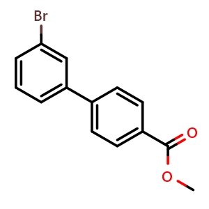 Chemical structure of Methyl 3'-bromo-biphenyl-4-carboxylate , CAS 89900-91-4, AChemBlock P35294