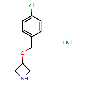 Chemical structure of 3-[(4-Chlorophenyl)methoxy]azetidine hydrochloride , CAS 897019-60-2, AChemBlock P35307