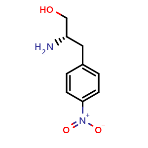 Chemical structure of (S)-b-Amino-4-nitrobenzenepropanol , CAS 89288-22-2, AChemBlock P35336