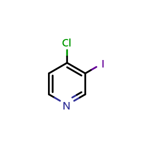 Chemical structure of 4-Chloro-3-iodo-pyridine , CAS 89167-34-0, AChemBlock P35342