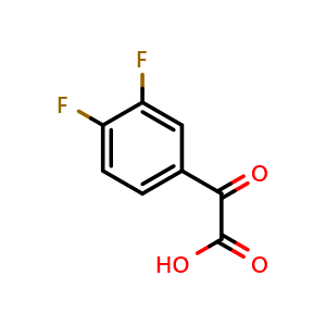 Chemical structure of 3,4-Difluorobenzoylformic acid , CAS 890097-94-6, AChemBlock P35347
