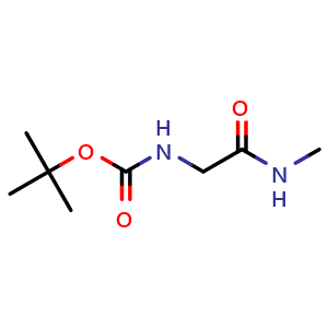 Chemical structure of 2-(Boc-amino)-N-methylacetamide , CAS 88815-85-4, AChemBlock P35372