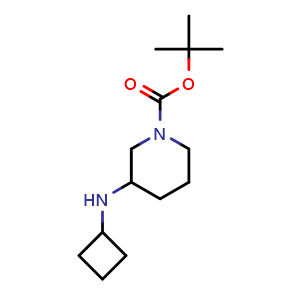 Chemical structure of 1-Boc-3-(cyclobutylamino)-piperidine , CAS 887586-09-6, AChemBlock P35390