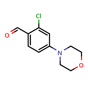 Chemical structure of 2-Chloro-4-morpholinobenzaldehyde , CAS 886501-36-6, AChemBlock P35415