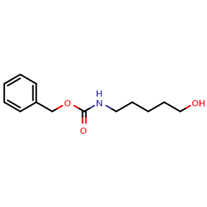 Chemical structure of N-Cbz-5-hydroxypentylamine , CAS 87905-98-4, AChemBlock P35530